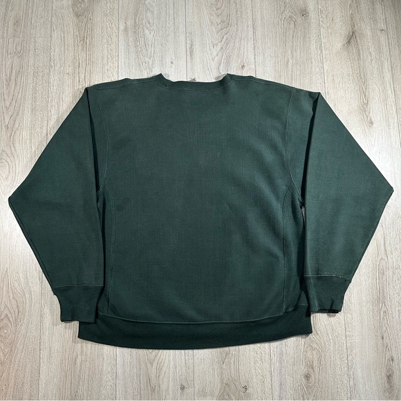 Vintage Michigan State Embroidered Green Sweatshirt Size Medium - Picture 9 of 9